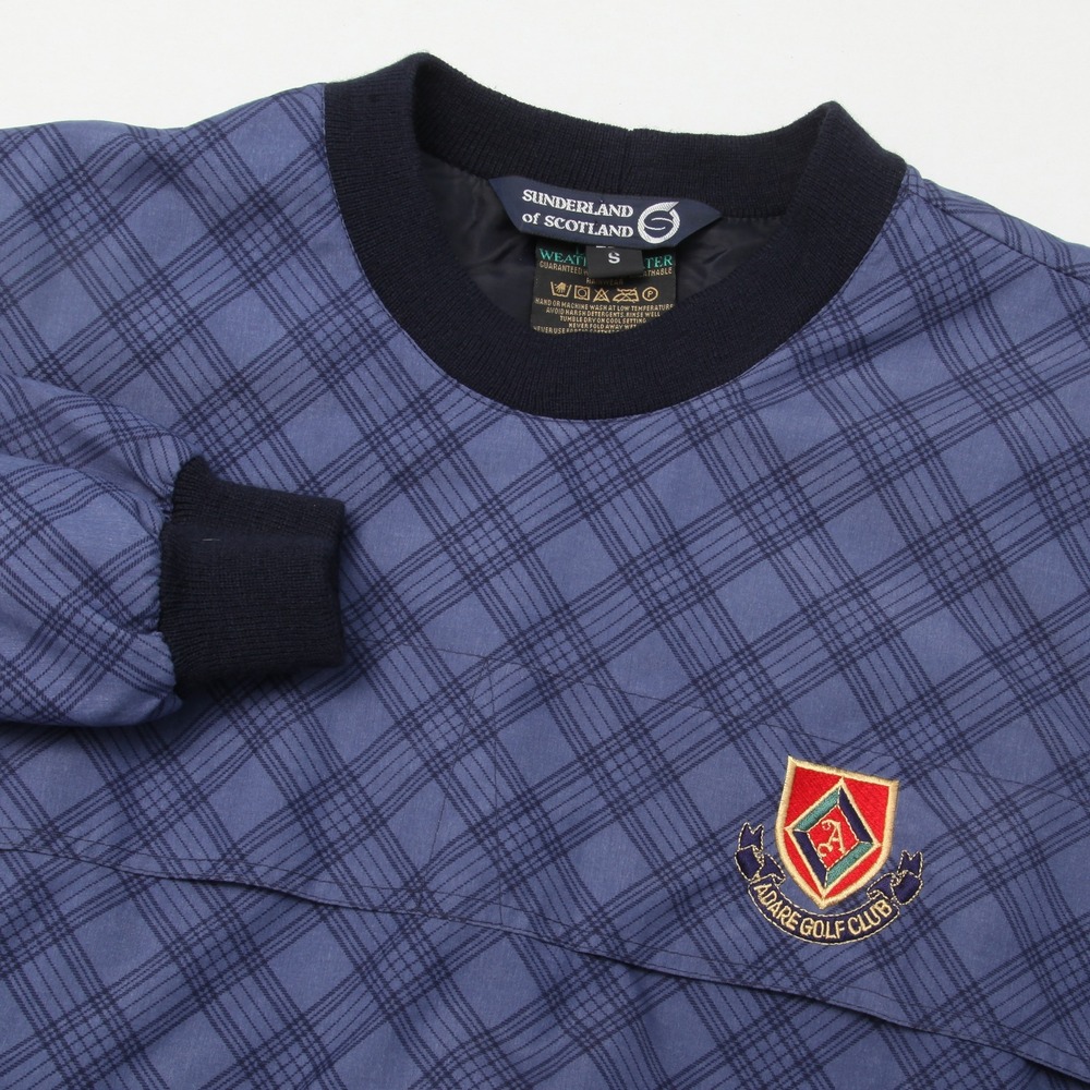 Sunderland of Scotland Ladies S Weatherbeater Golf Pullover Jacket Blue Plaid